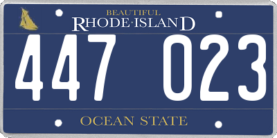RI license plate 447023