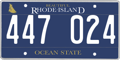 RI license plate 447024
