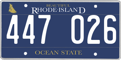 RI license plate 447026
