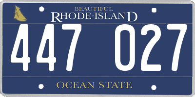 RI license plate 447027
