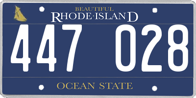 RI license plate 447028