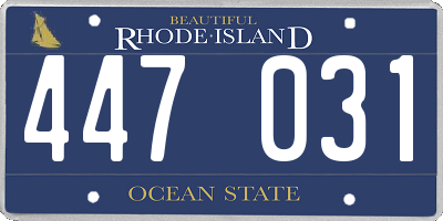 RI license plate 447031