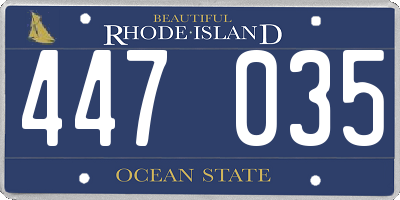 RI license plate 447035