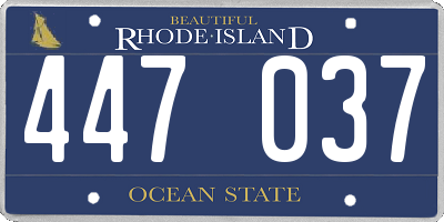 RI license plate 447037