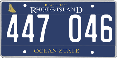 RI license plate 447046