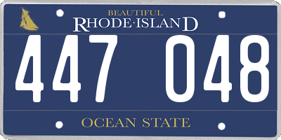 RI license plate 447048