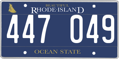 RI license plate 447049