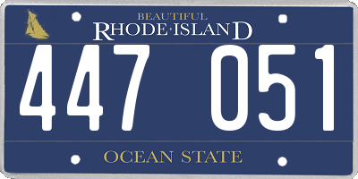 RI license plate 447051