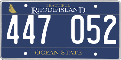 RI license plate 447052