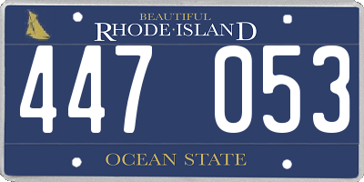 RI license plate 447053