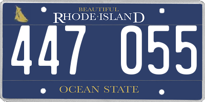 RI license plate 447055