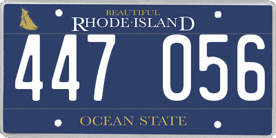 RI license plate 447056