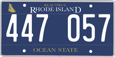 RI license plate 447057
