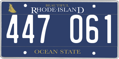 RI license plate 447061