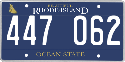 RI license plate 447062