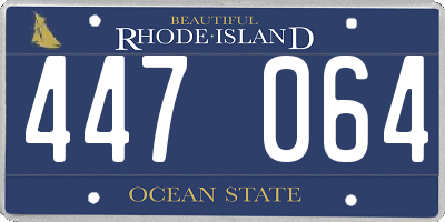 RI license plate 447064