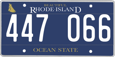 RI license plate 447066