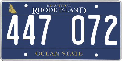 RI license plate 447072