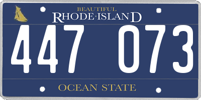 RI license plate 447073