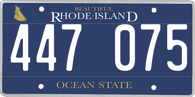 RI license plate 447075