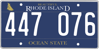 RI license plate 447076