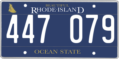 RI license plate 447079