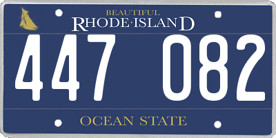 RI license plate 447082