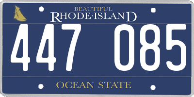 RI license plate 447085