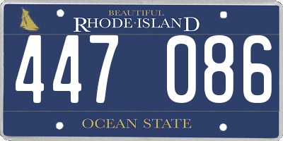 RI license plate 447086