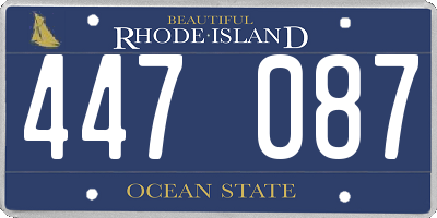 RI license plate 447087