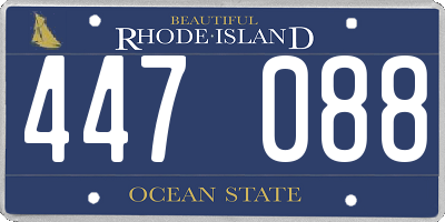 RI license plate 447088