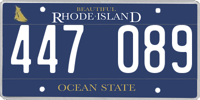 RI license plate 447089