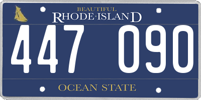 RI license plate 447090