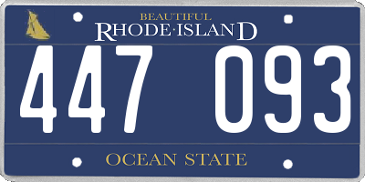 RI license plate 447093