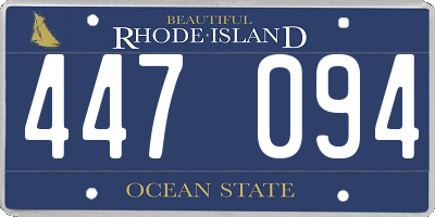 RI license plate 447094