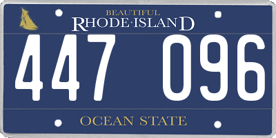 RI license plate 447096
