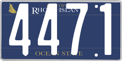 RI license plate 4471
