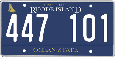 RI license plate 447101