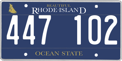 RI license plate 447102