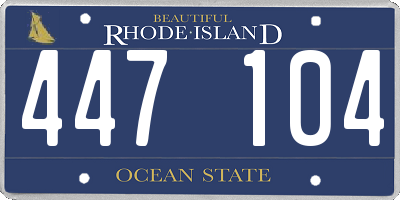 RI license plate 447104