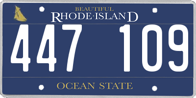 RI license plate 447109