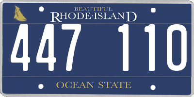 RI license plate 447110