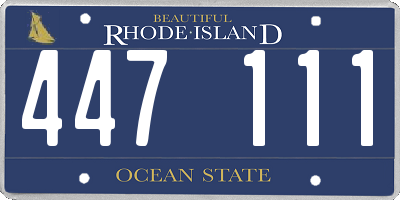 RI license plate 447111