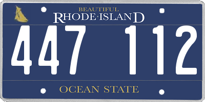 RI license plate 447112