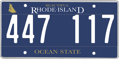 RI license plate 447117