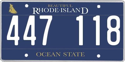 RI license plate 447118