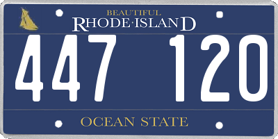 RI license plate 447120