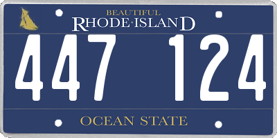 RI license plate 447124