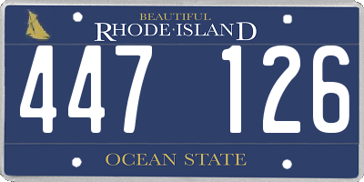 RI license plate 447126