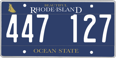 RI license plate 447127